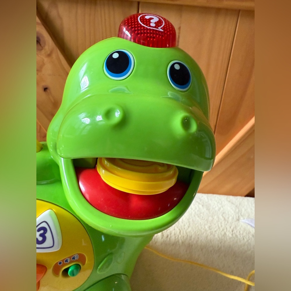 VTech Baby Feed Me Dino Musical Baby Toy with Numbers Counting Music & Shapes - Picture 9 of 10